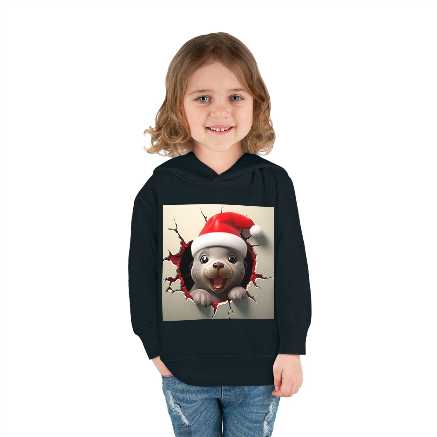 Copy of ~Baby Seal Cub~ 3D Christmas Toddler Pullover Fleece Hoodie by Rabbit Skins