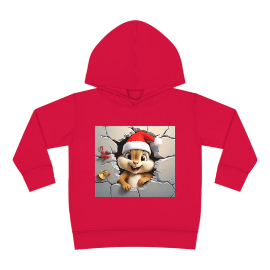 ~Baby Chipmunk~ 3D Christmas Toddler Pullover Fleece Hoodie by Rabbit Skins