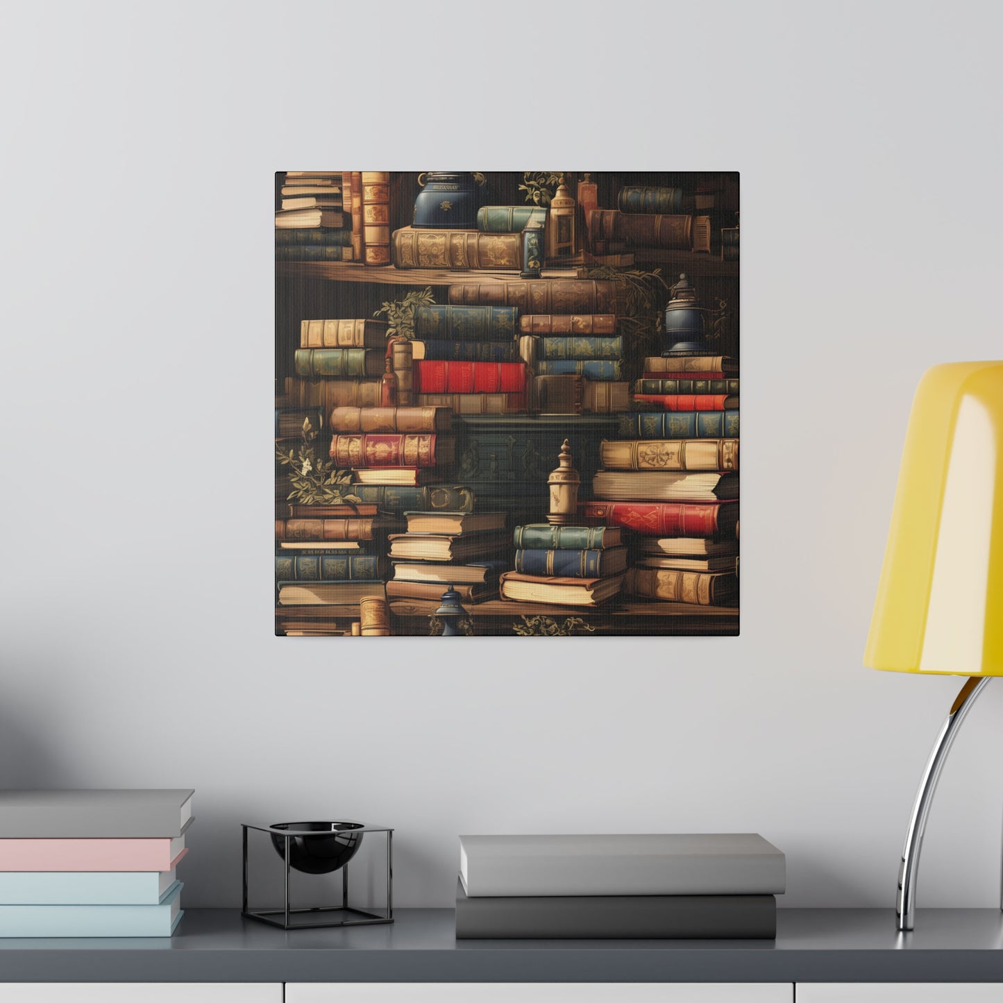 ~Dark Academia Book Collection~ Matte Canvas, Stretched, 0.75"