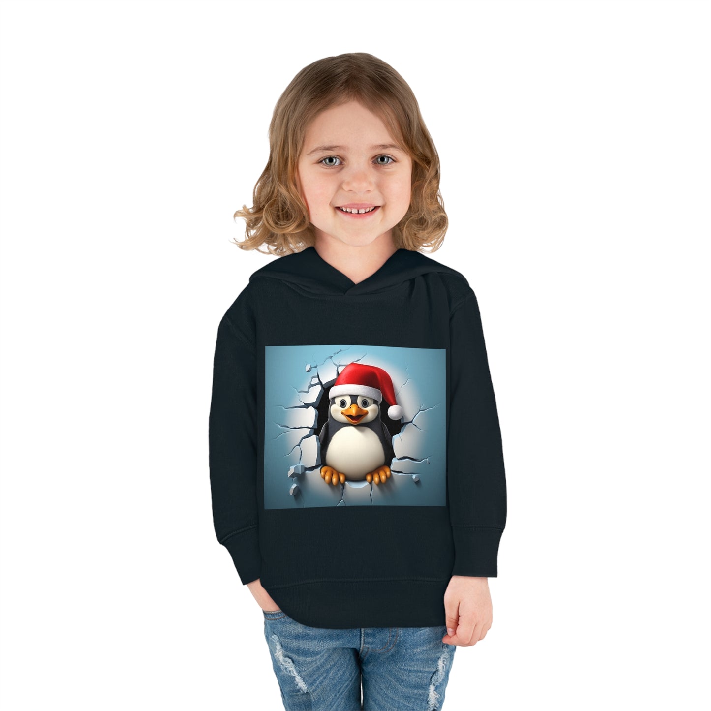 ~Penguin Chick~ 3D Christmas Toddler Pullover Fleece Hoodie by Rabbit Skins