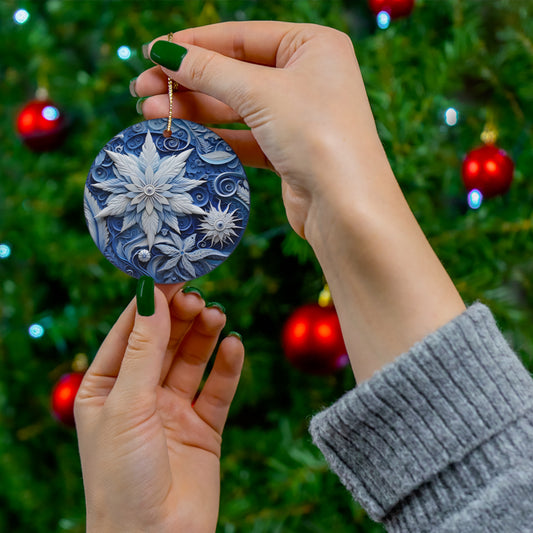 ~Christmas Flower~ Ceramic Ornament