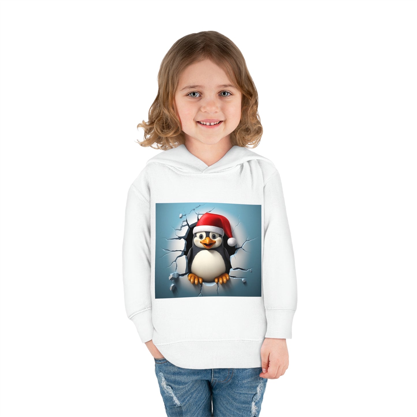 ~Penguin Chick~ 3D Christmas Toddler Pullover Fleece Hoodie by Rabbit Skins