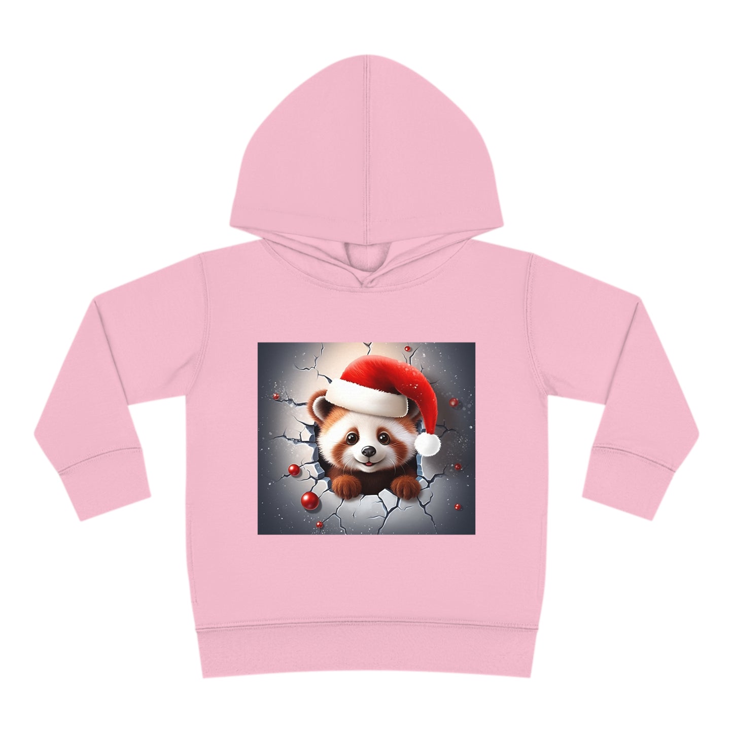 ~Red Panda Cub~ 3D Christmas Toddler Pullover Fleece Hoodie by Rabbit Skins