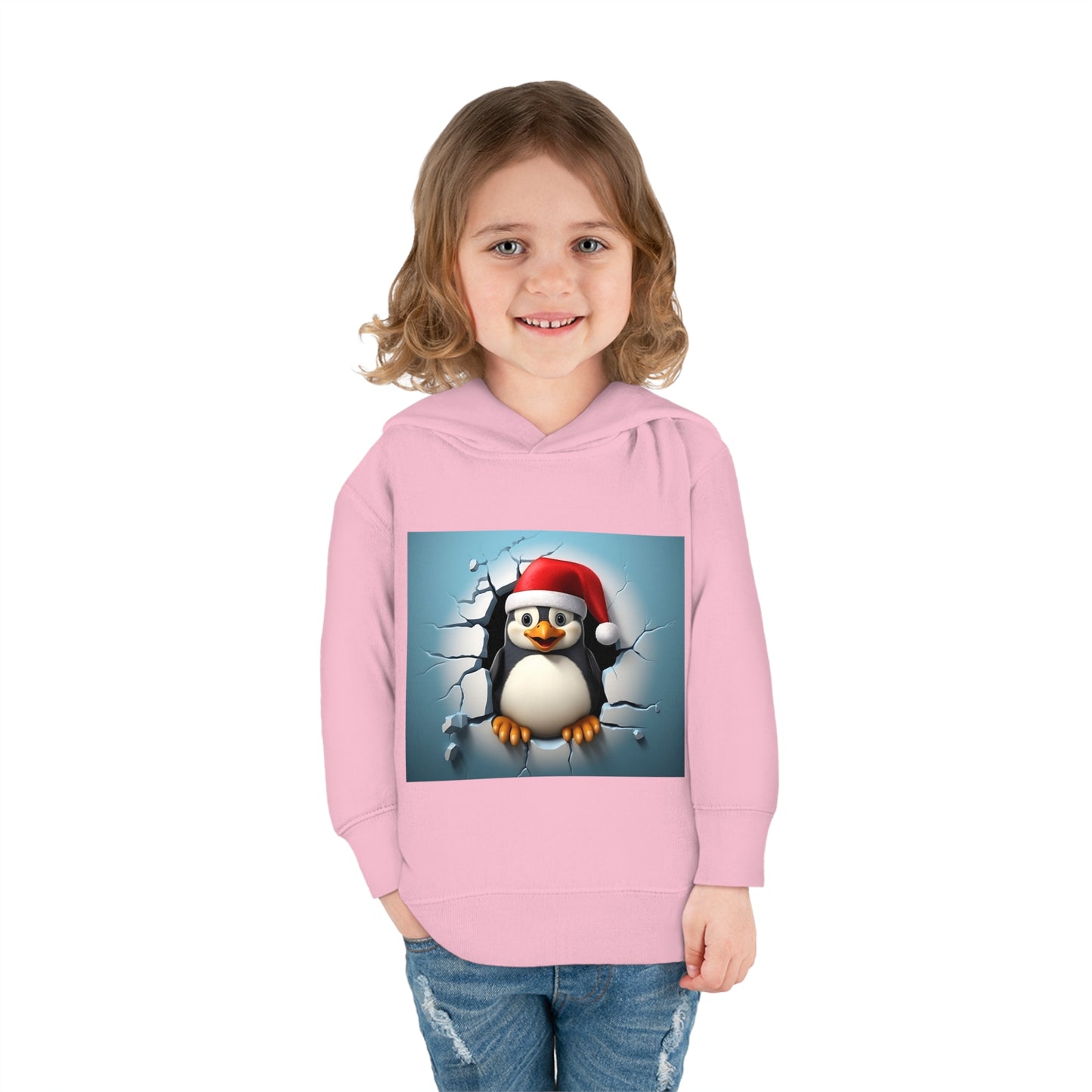 ~Penguin Chick~ 3D Christmas Toddler Pullover Fleece Hoodie by Rabbit Skins