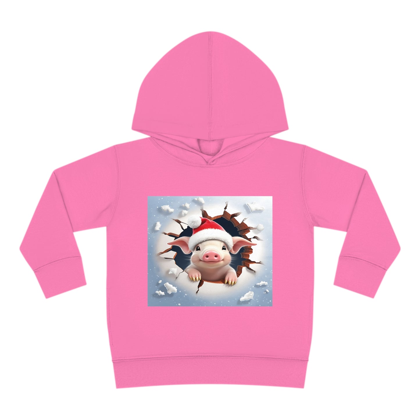 ~Piglet~ 3D Christmas Toddler Pullover Fleece Hoodie by Rabbit Skins