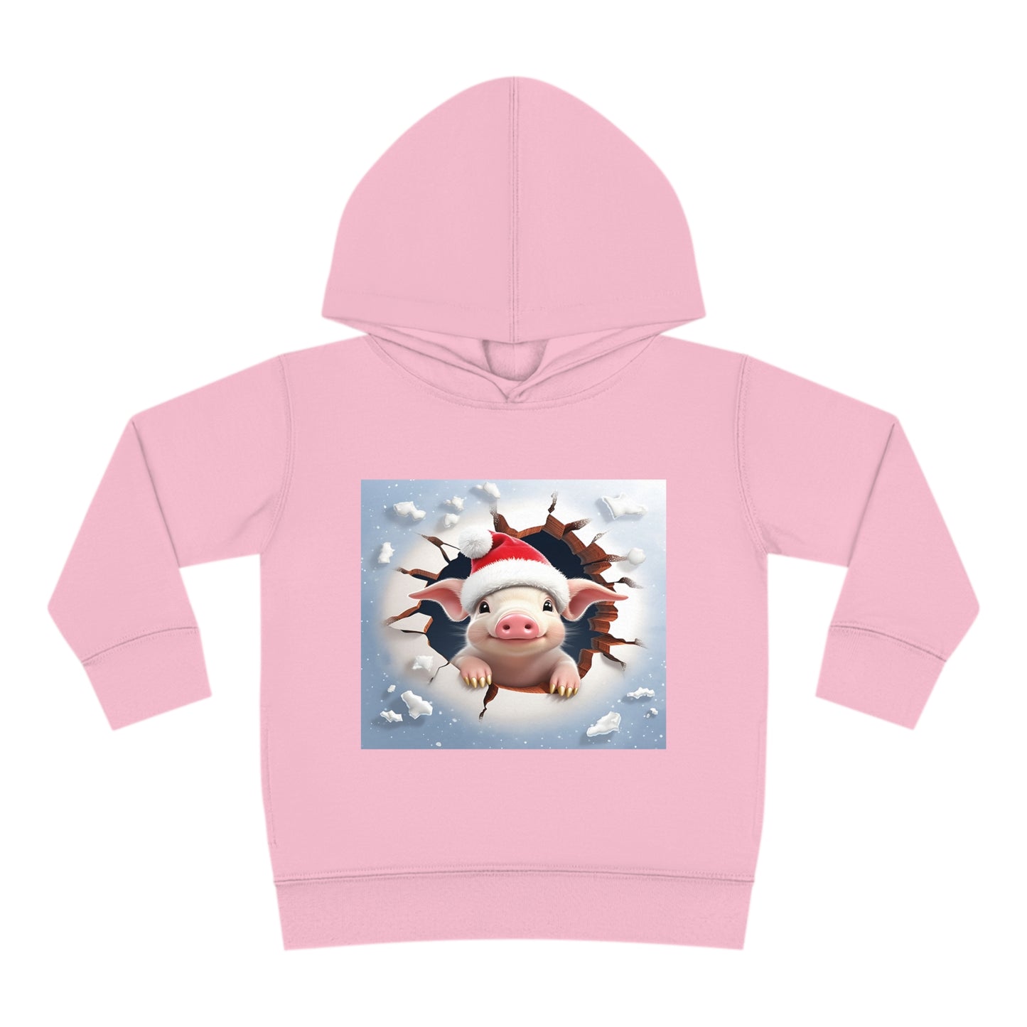 ~Piglet~ 3D Christmas Toddler Pullover Fleece Hoodie by Rabbit Skins