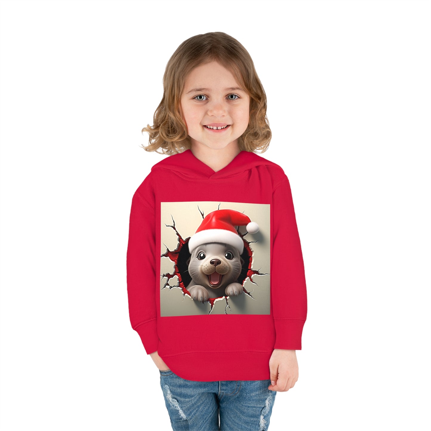 Copy of ~Baby Seal Cub~ 3D Christmas Toddler Pullover Fleece Hoodie by Rabbit Skins