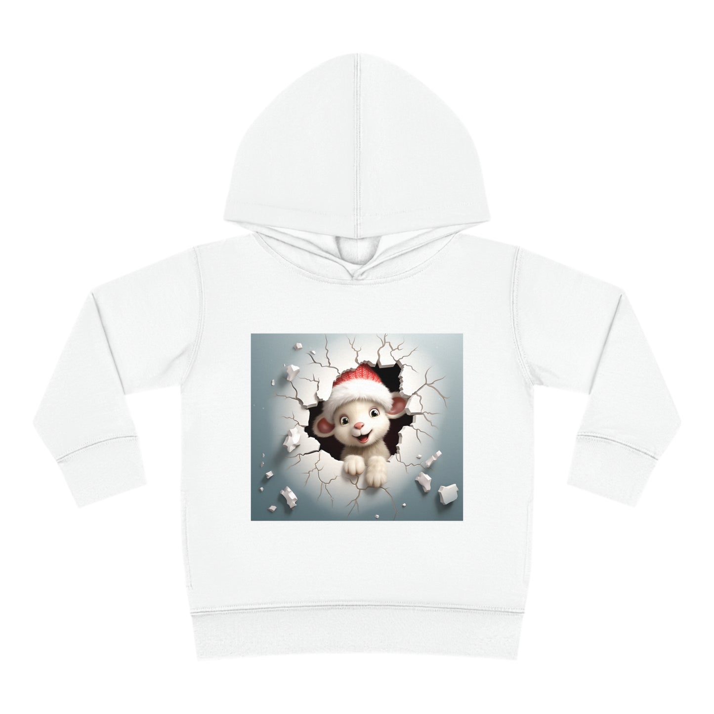 ~Baby Lamb~ 3D Christmas Toddler Pullover Fleece Hoodie by Rabbit Skins