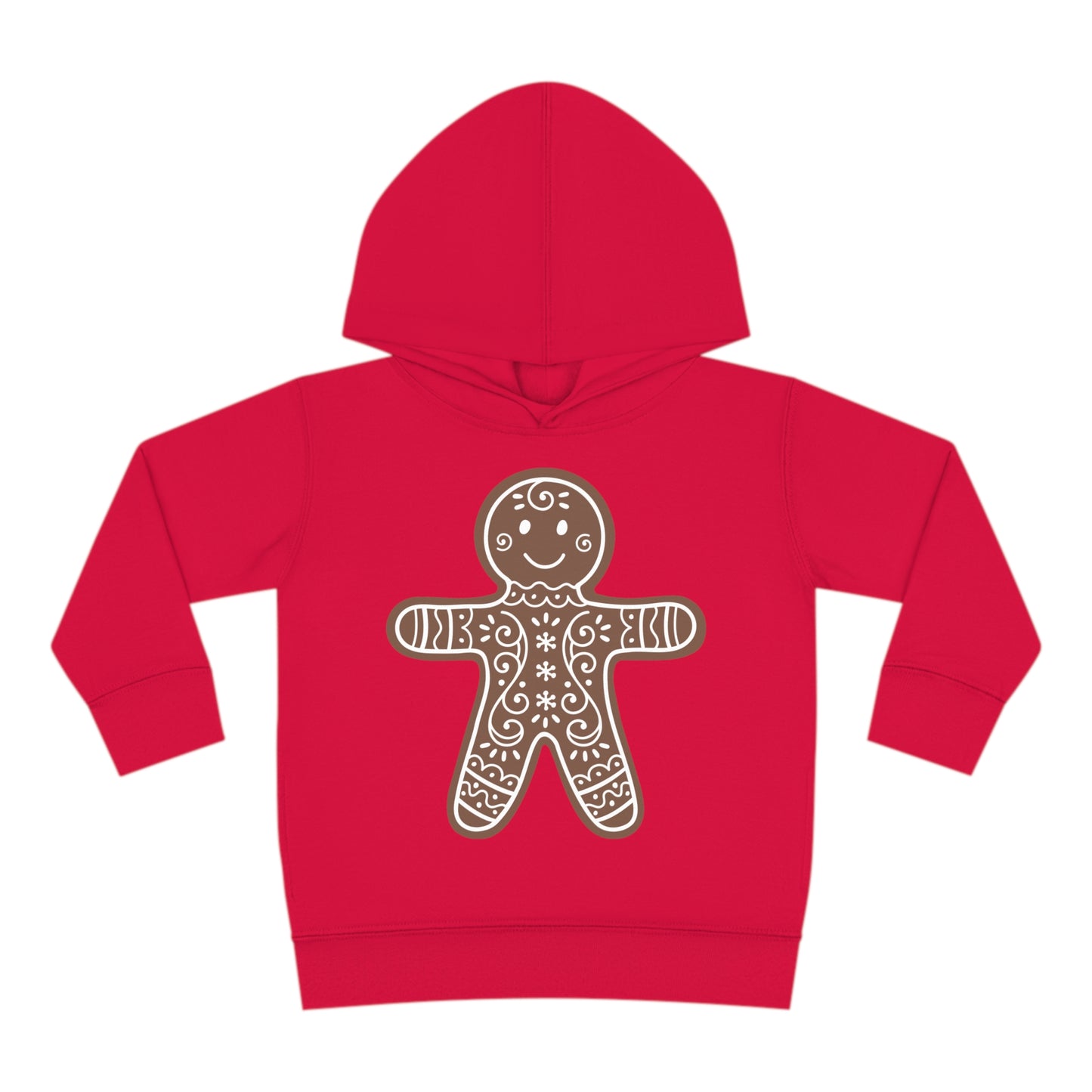 ~Gingerbread Man~ Christmas Toddler Pullover Fleece Hoodie by Rabbit Skins