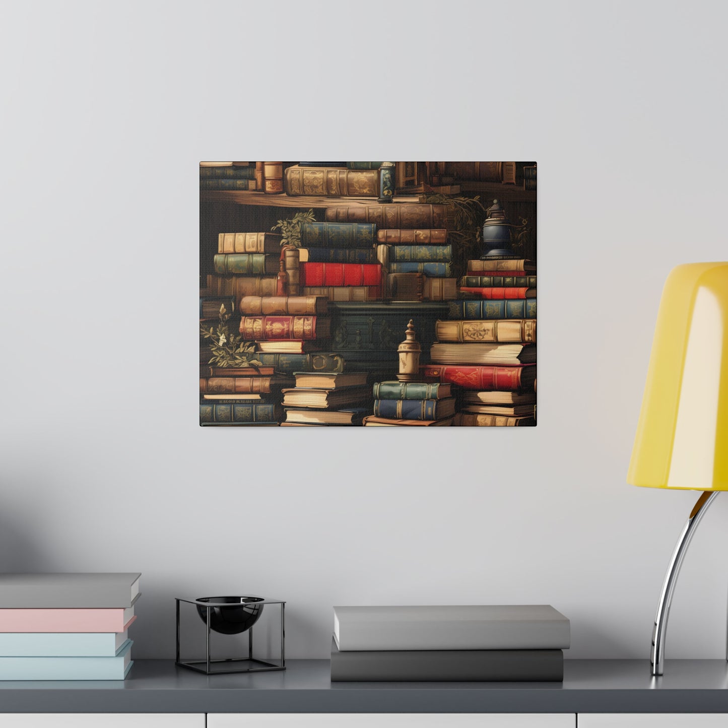 ~Dark Academia Book Collection~ Matte Canvas, Stretched, 0.75"