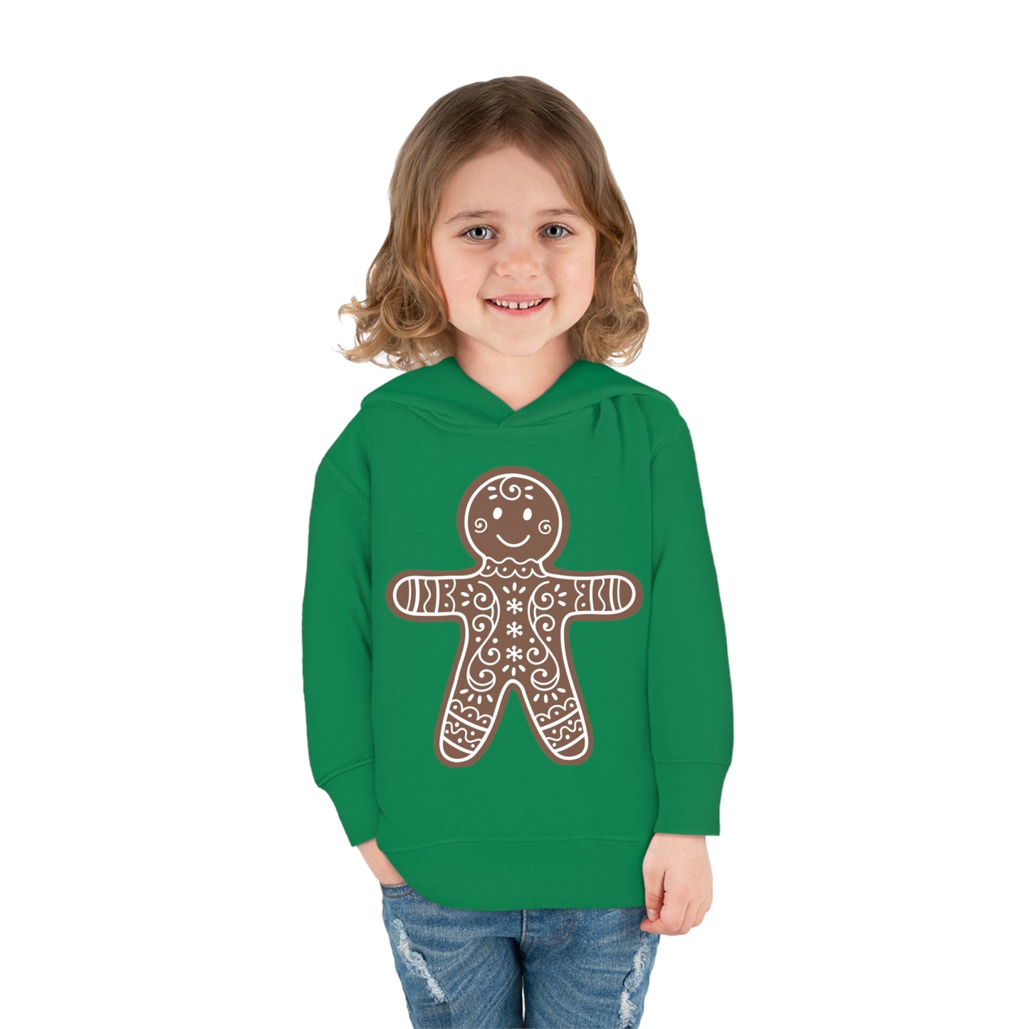 ~Gingerbread Man~ Christmas Toddler Pullover Fleece Hoodie by Rabbit Skins