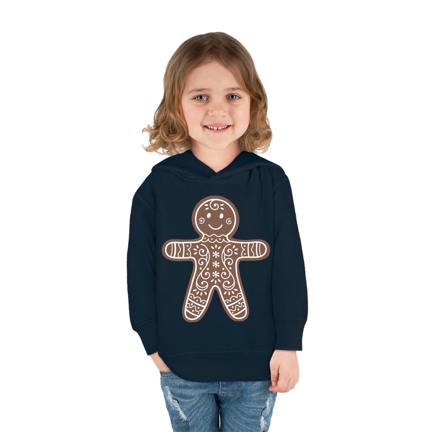 ~Gingerbread Man~ Christmas Toddler Pullover Fleece Hoodie by Rabbit Skins