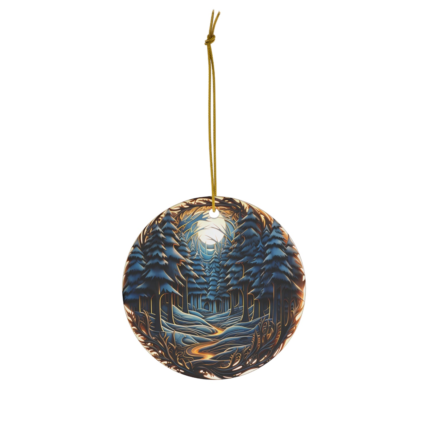 ~Winter Forest~ Ceramic Ornament
