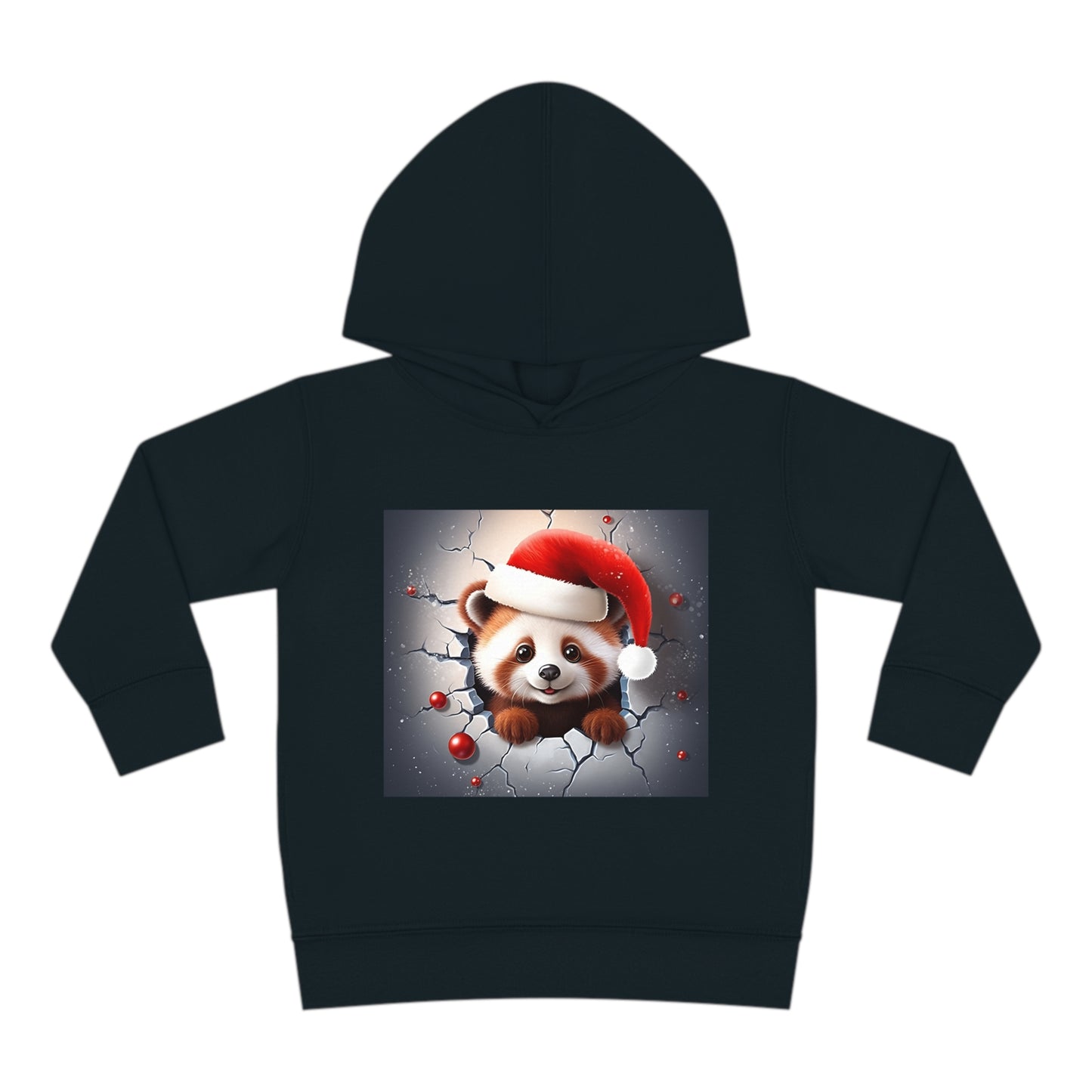 ~Red Panda Cub~ 3D Christmas Toddler Pullover Fleece Hoodie by Rabbit Skins