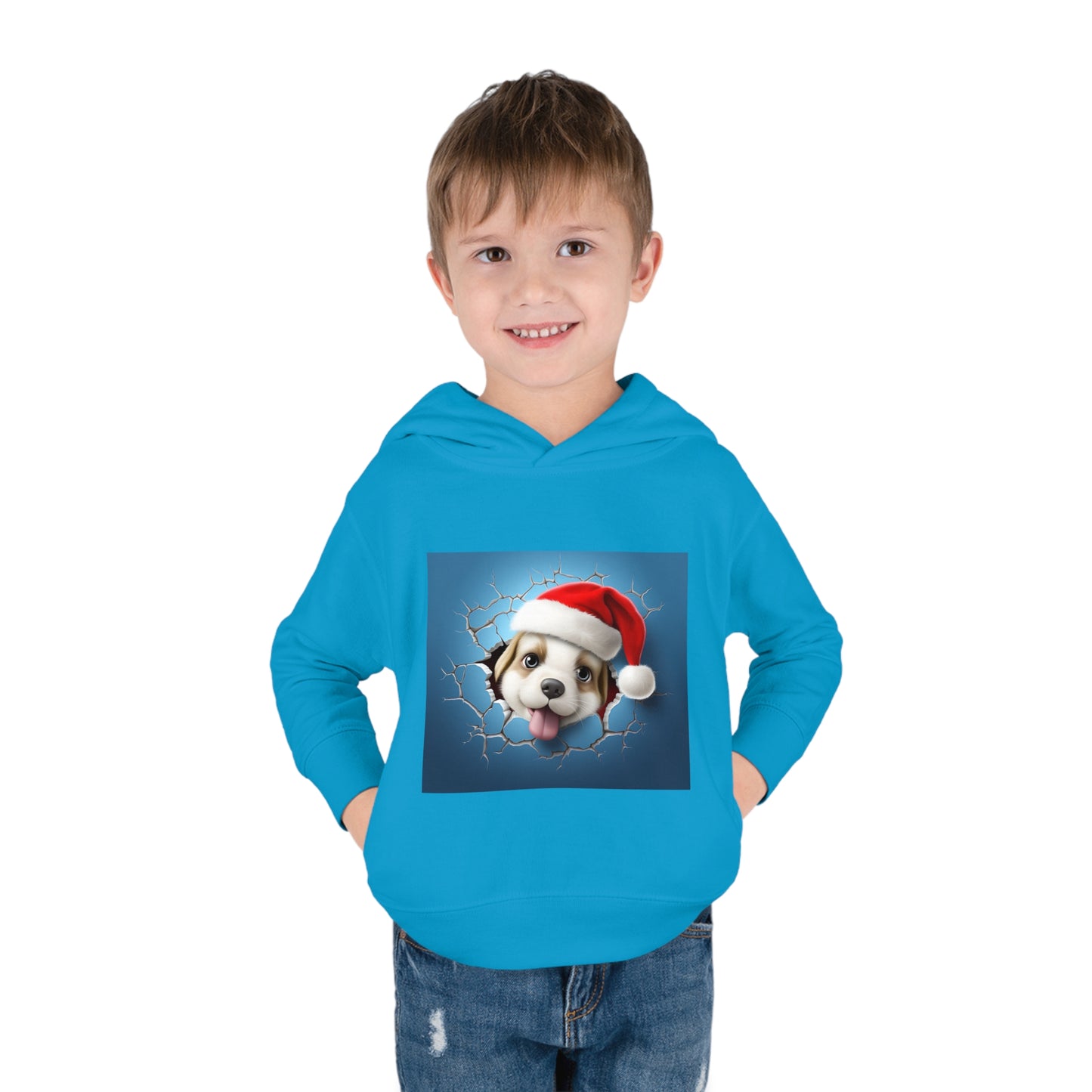 ~Baby Puppy~ 3D Christmas Toddler Pullover Fleece Hoodie by Rabbit Skins
