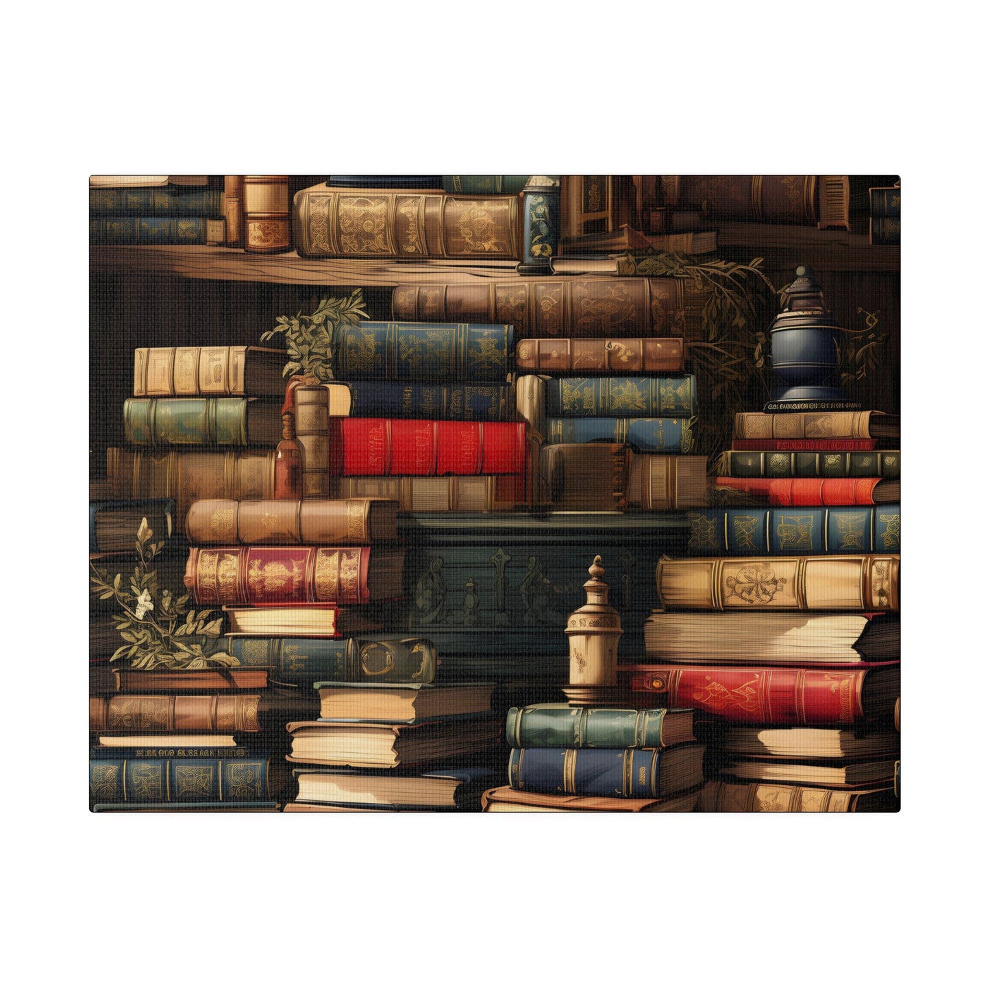 ~Dark Academia Book Collection~ Matte Canvas, Stretched, 0.75"