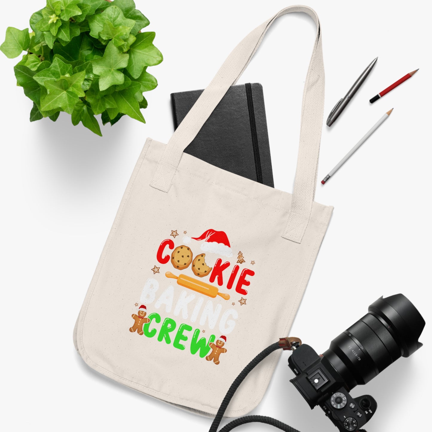 ~Cookie Baking Crew~ Christmas Organic Canvas Tote Bag