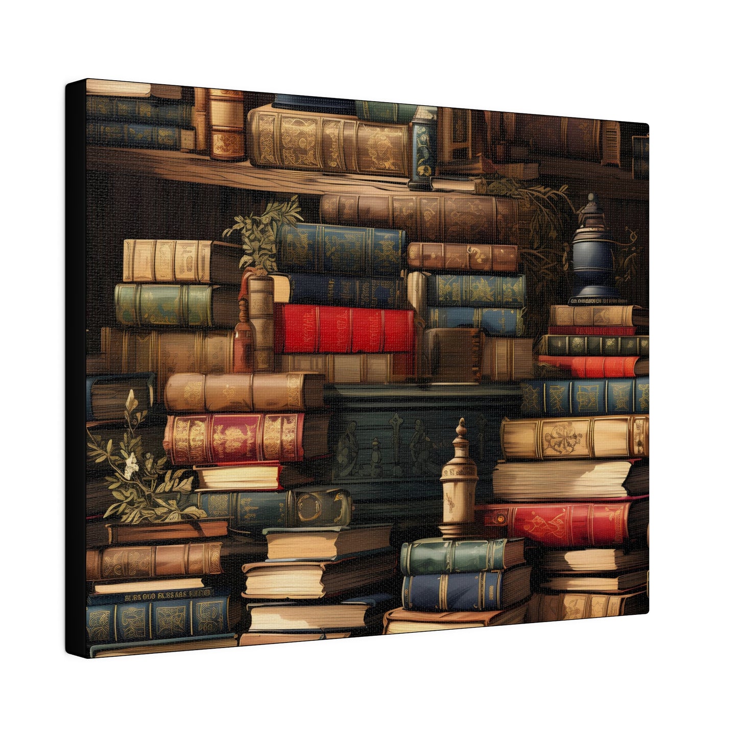 ~Dark Academia Book Collection~ Matte Canvas, Stretched, 0.75"