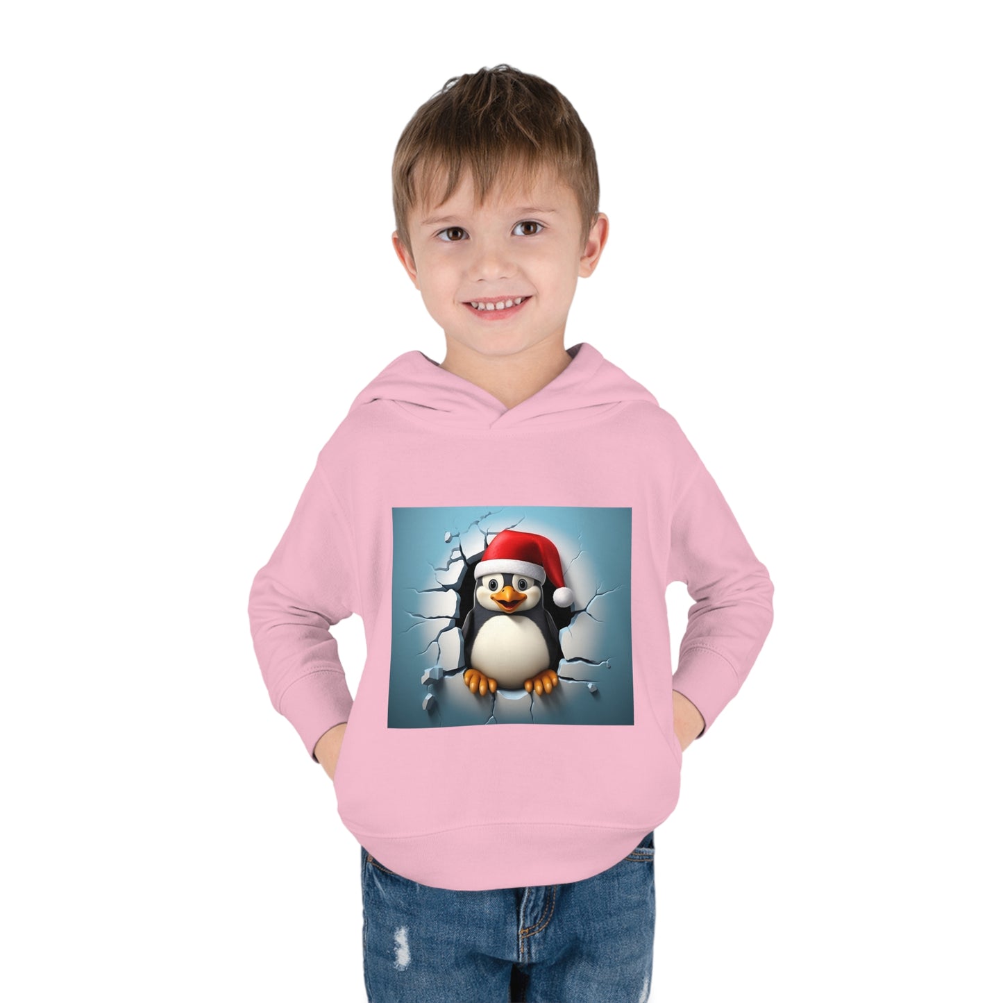 ~Penguin Chick~ 3D Christmas Toddler Pullover Fleece Hoodie by Rabbit Skins