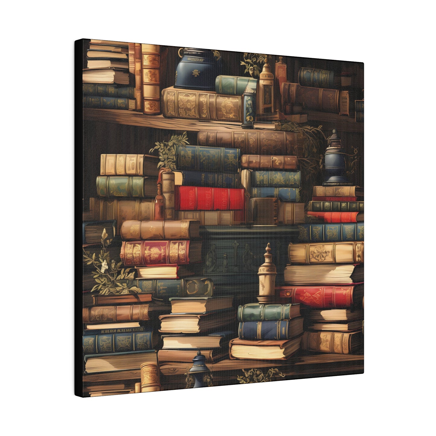 ~Dark Academia Book Collection~ Matte Canvas, Stretched, 0.75"
