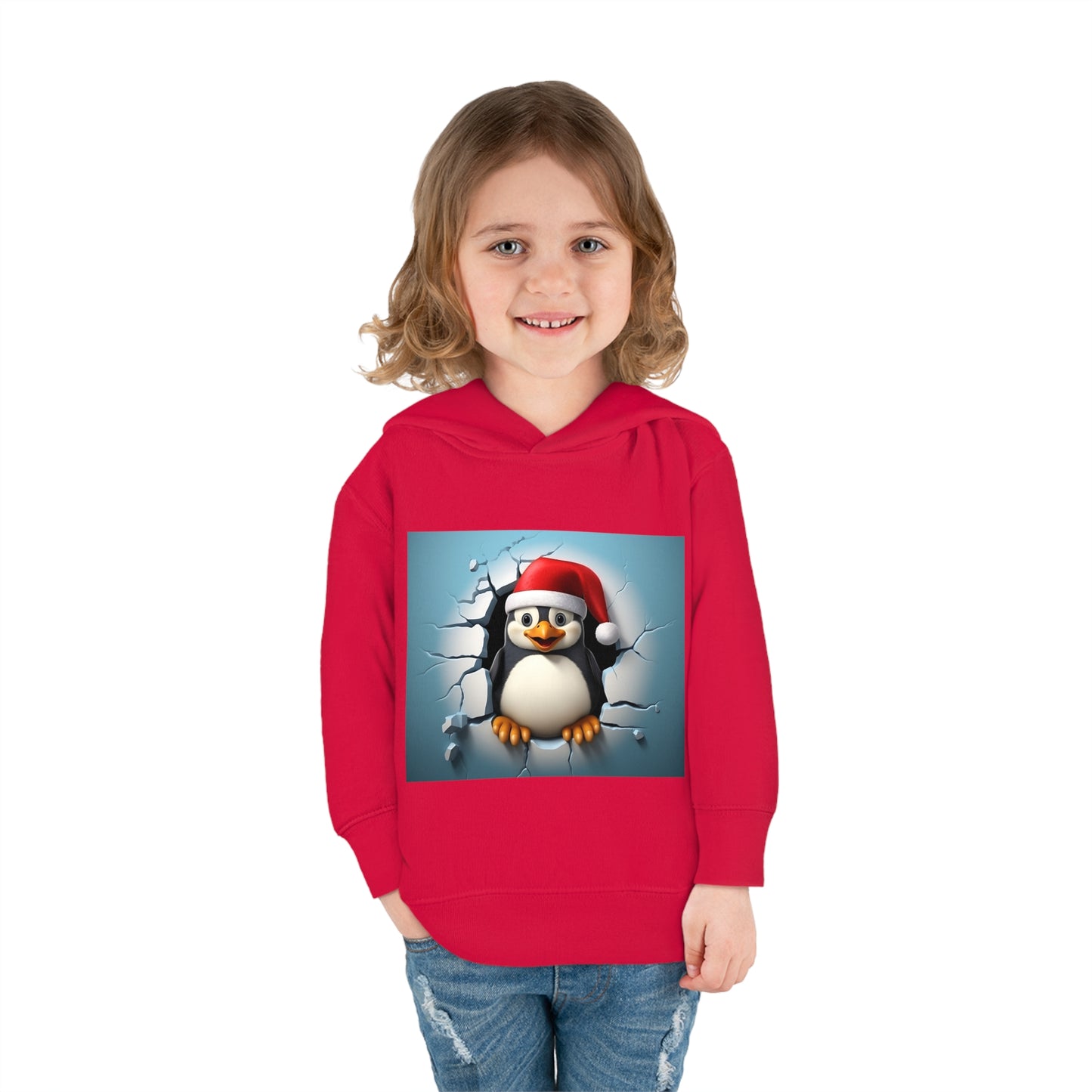 ~Penguin Chick~ 3D Christmas Toddler Pullover Fleece Hoodie by Rabbit Skins