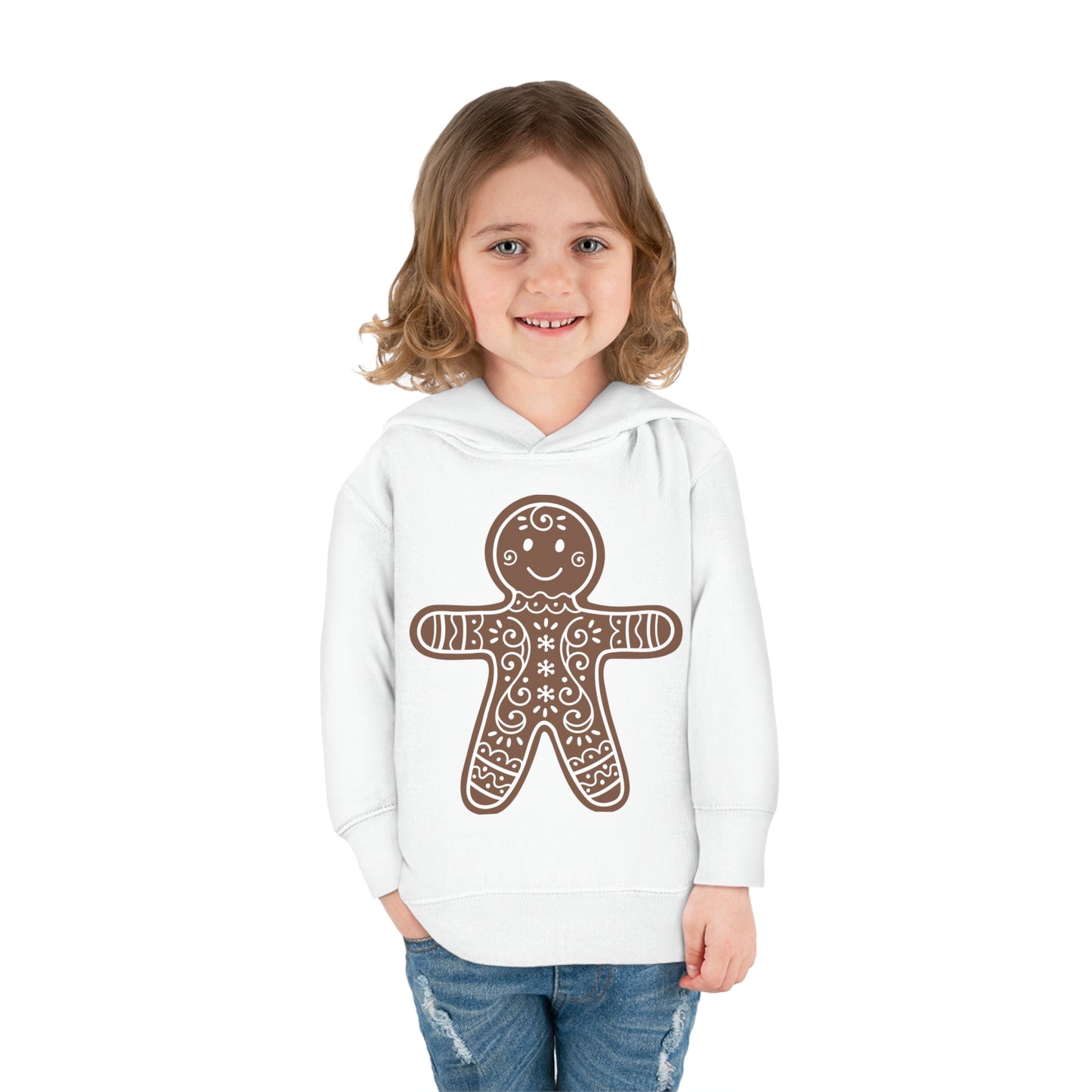 ~Gingerbread Man~ Christmas Toddler Pullover Fleece Hoodie by Rabbit Skins