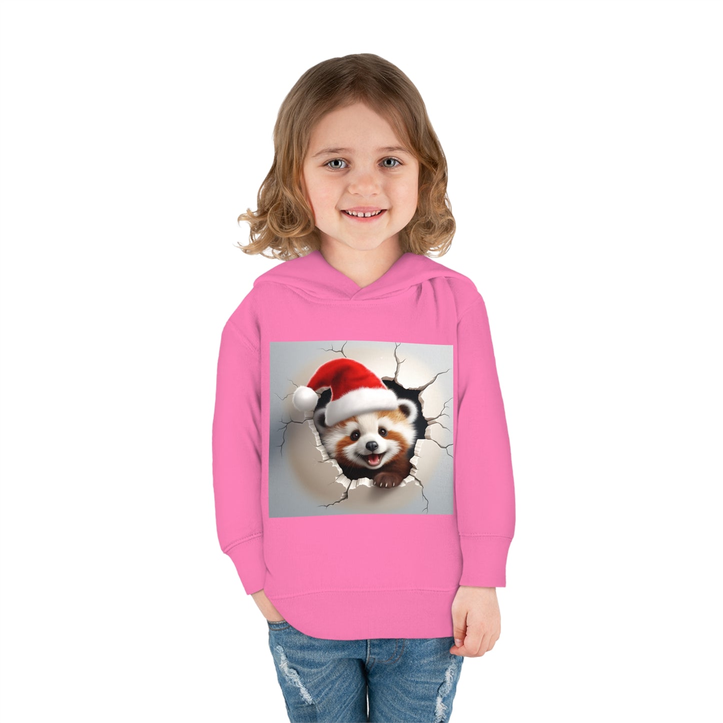 ~Baby Red Panda~ 3D Christmas Toddler Pullover Fleece Hoodie by Rabbit Skins