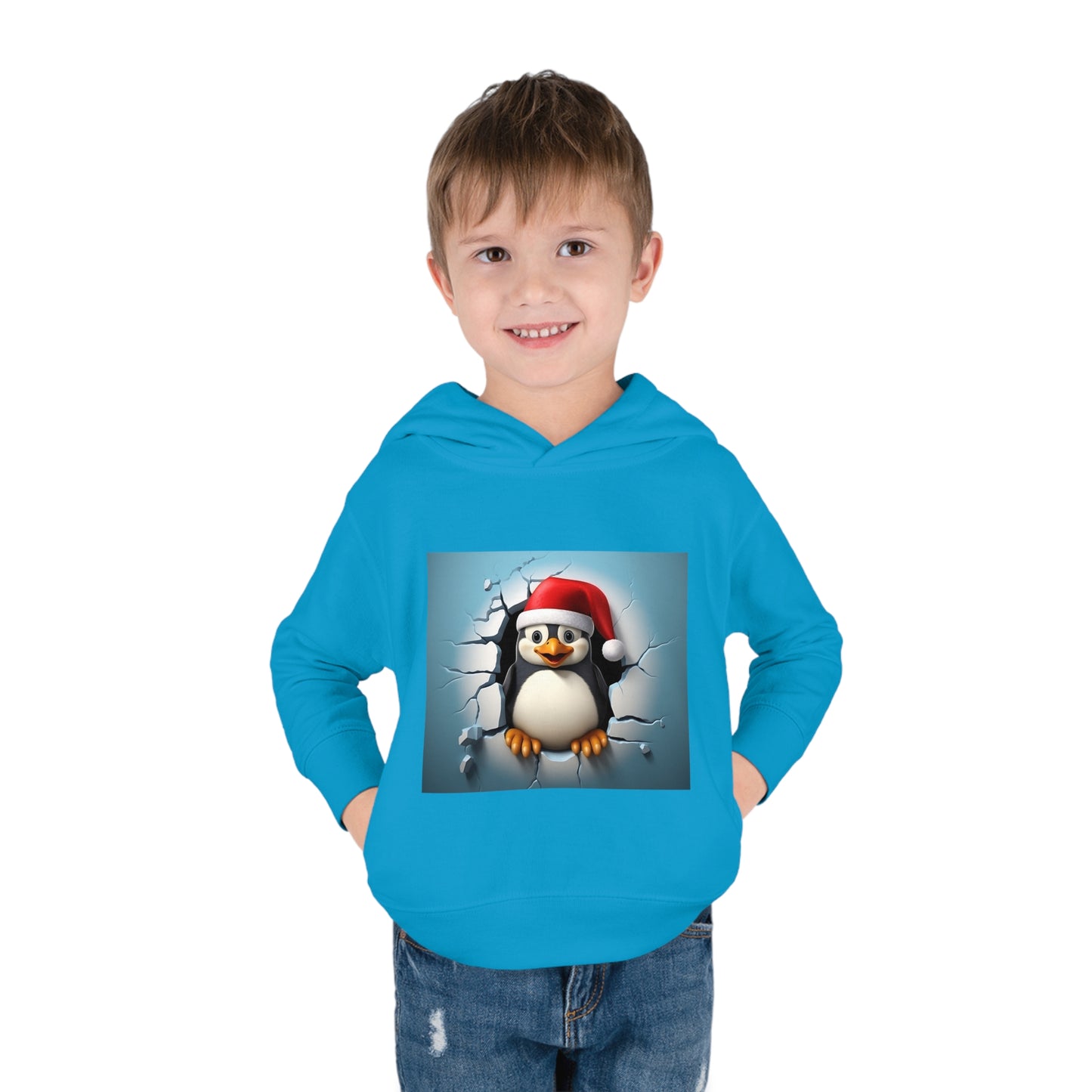 ~Penguin Chick~ 3D Christmas Toddler Pullover Fleece Hoodie by Rabbit Skins