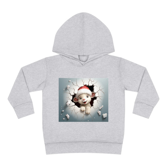 ~Baby Lamb~ 3D Christmas Toddler Pullover Fleece Hoodie by Rabbit Skins