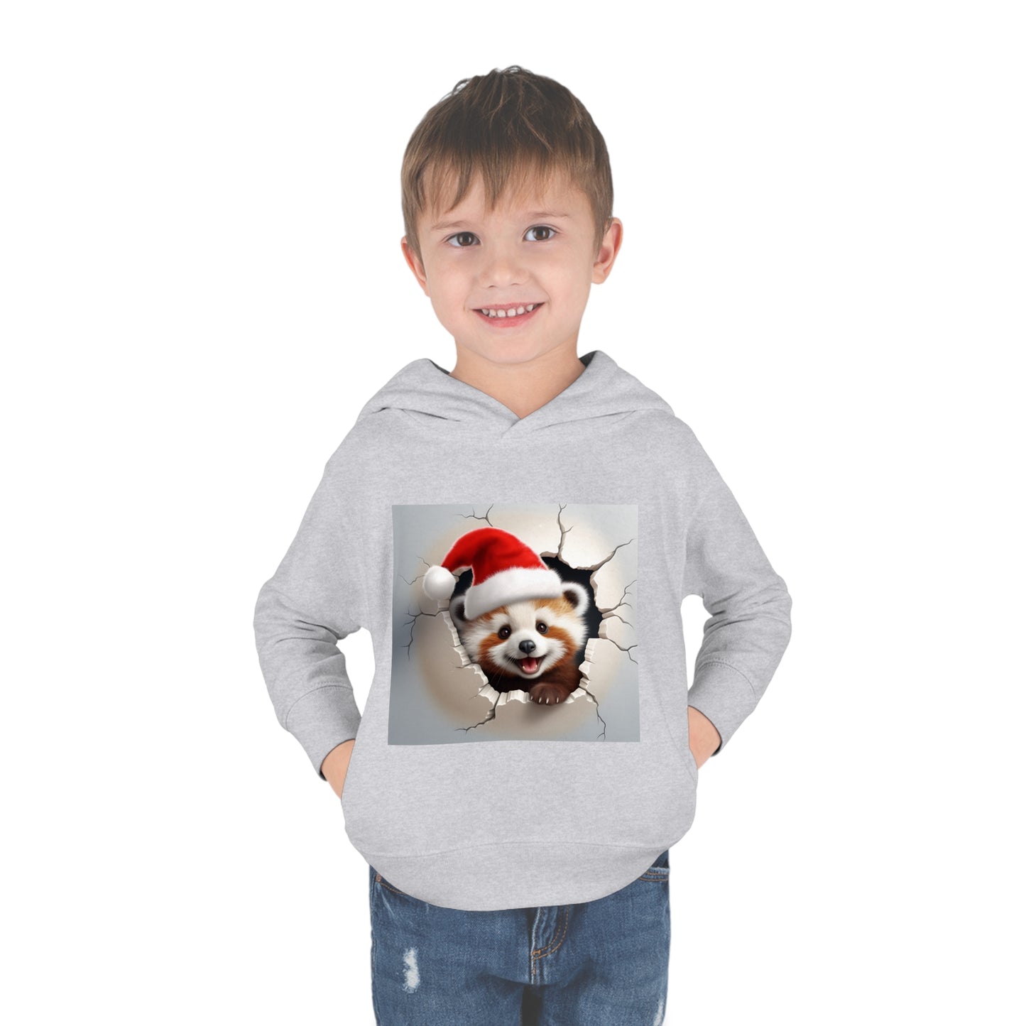 ~Baby Red Panda~ 3D Christmas Toddler Pullover Fleece Hoodie by Rabbit Skins