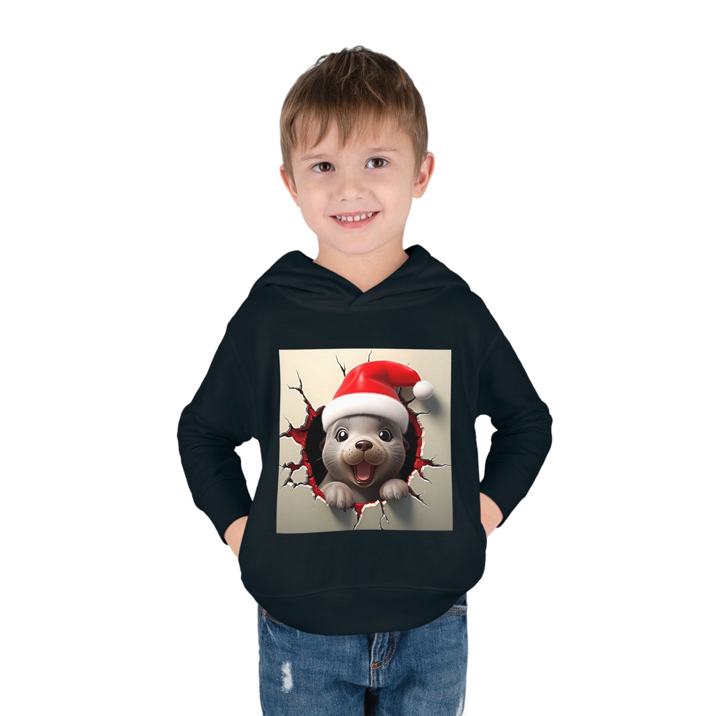 Copy of ~Baby Seal Cub~ 3D Christmas Toddler Pullover Fleece Hoodie by Rabbit Skins