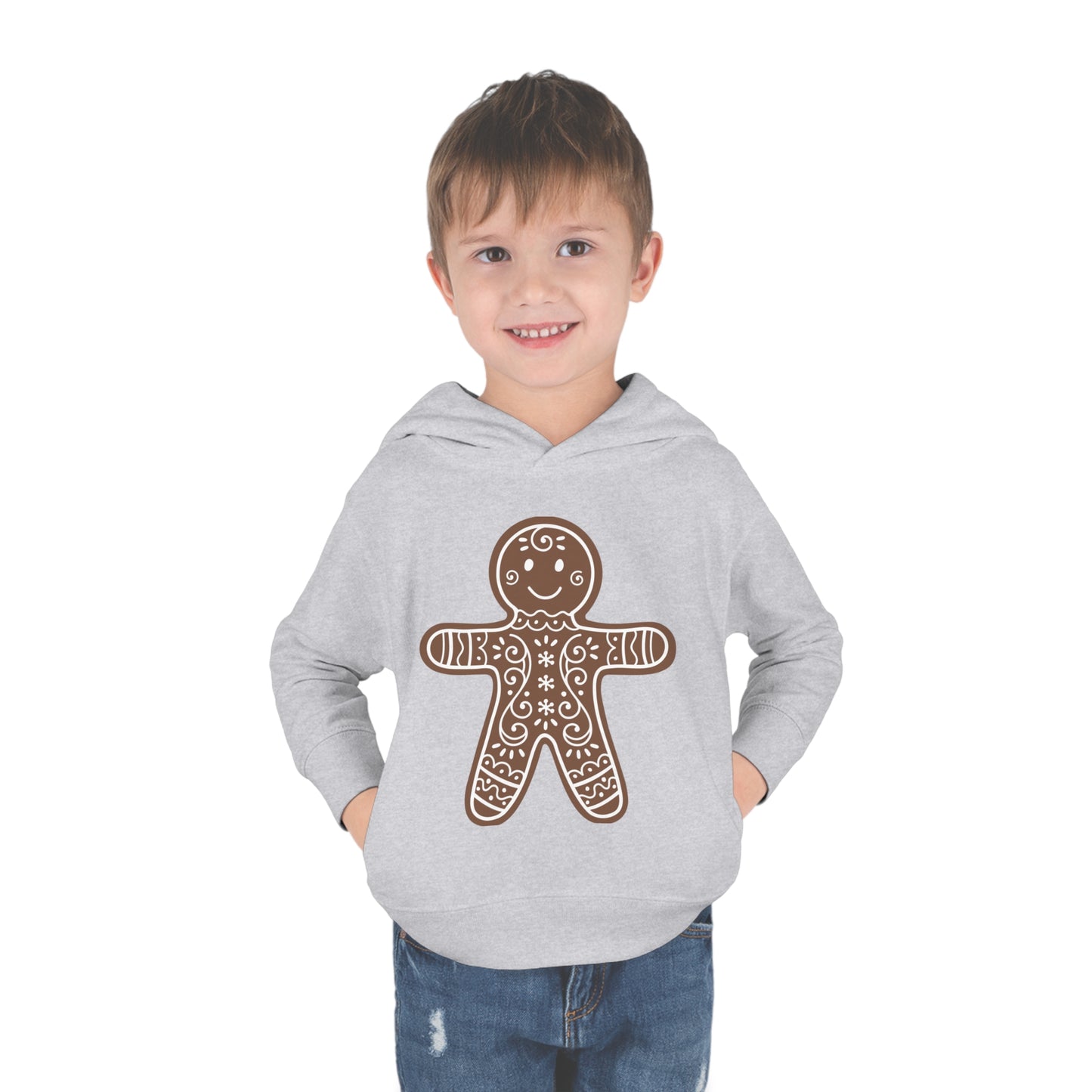 ~Gingerbread Man~ Christmas Toddler Pullover Fleece Hoodie by Rabbit Skins