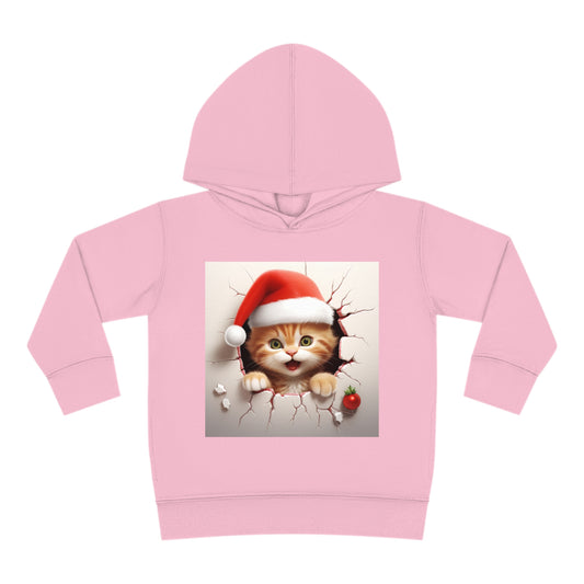 ~Kitten~ 3D Christmas Toddler Pullover Fleece Hoodie by Rabbit Skins