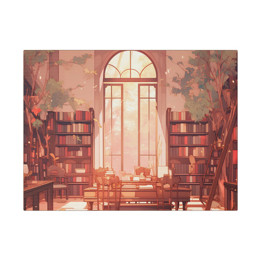 ~Academia Book Collection~ Watercolor Print Matte Canvas, Stretched, 0.75"