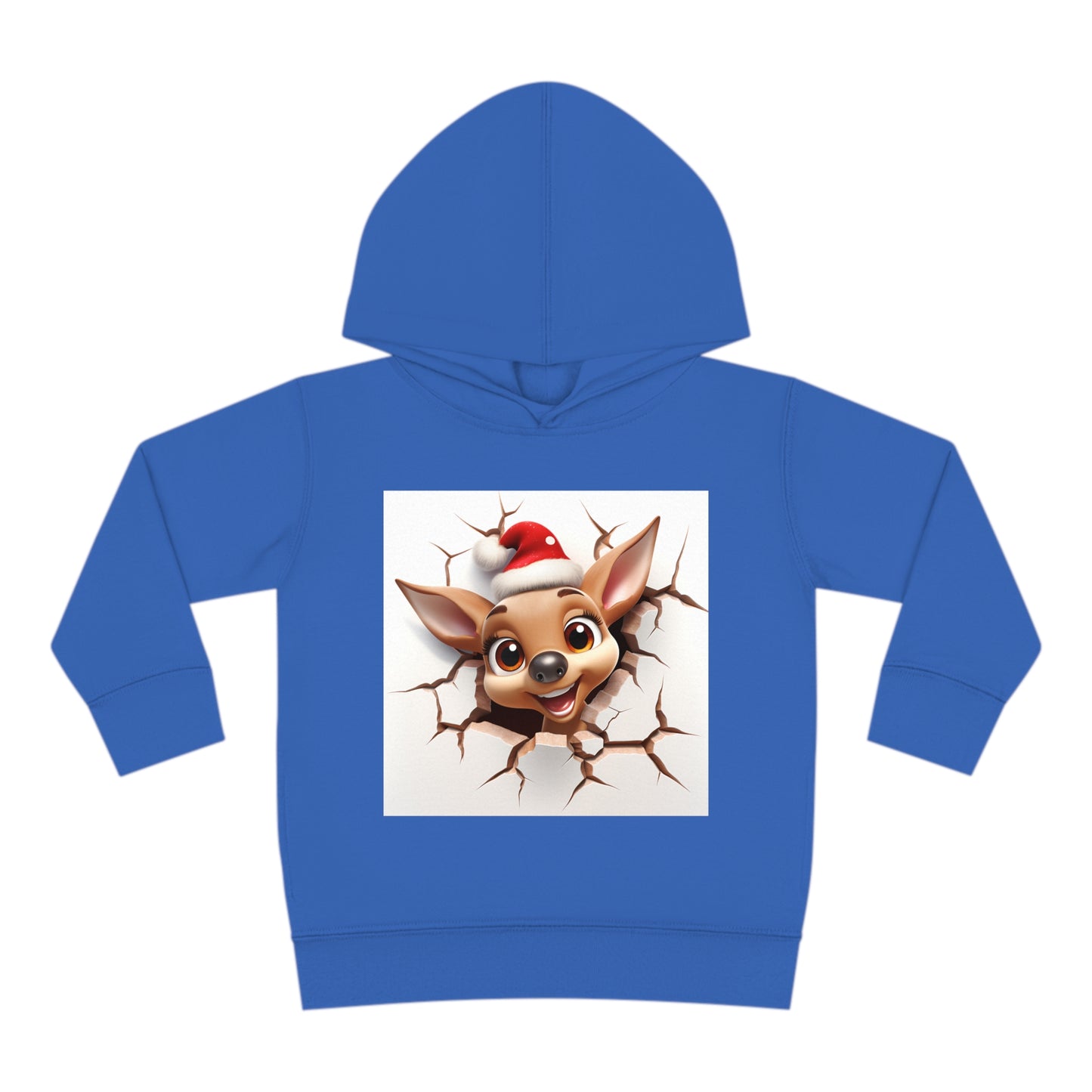 ~Fawn~ 3D Christmas Toddler Pullover Fleece Hoodie by Rabbit Skins