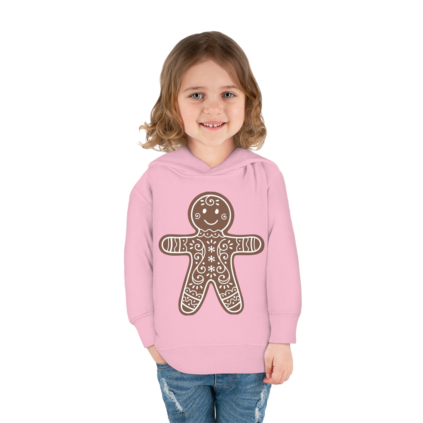 ~Gingerbread Man~ Christmas Toddler Pullover Fleece Hoodie by Rabbit Skins