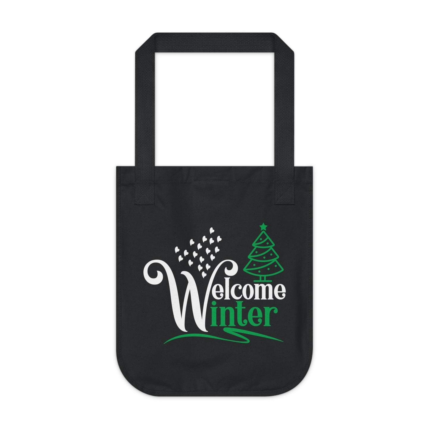 ~Welcome Winter~ Christmas Organic Canvas Tote Bag