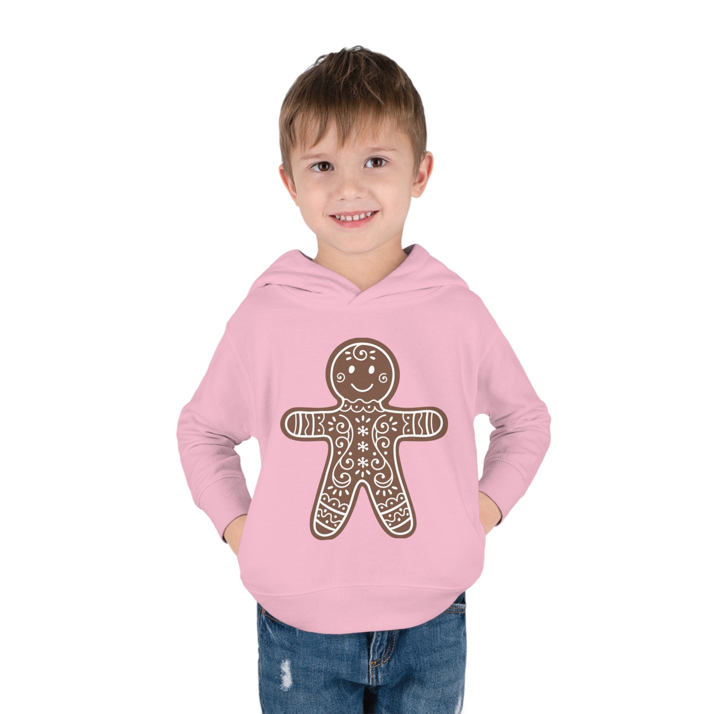 ~Gingerbread Man~ Christmas Toddler Pullover Fleece Hoodie by Rabbit Skins