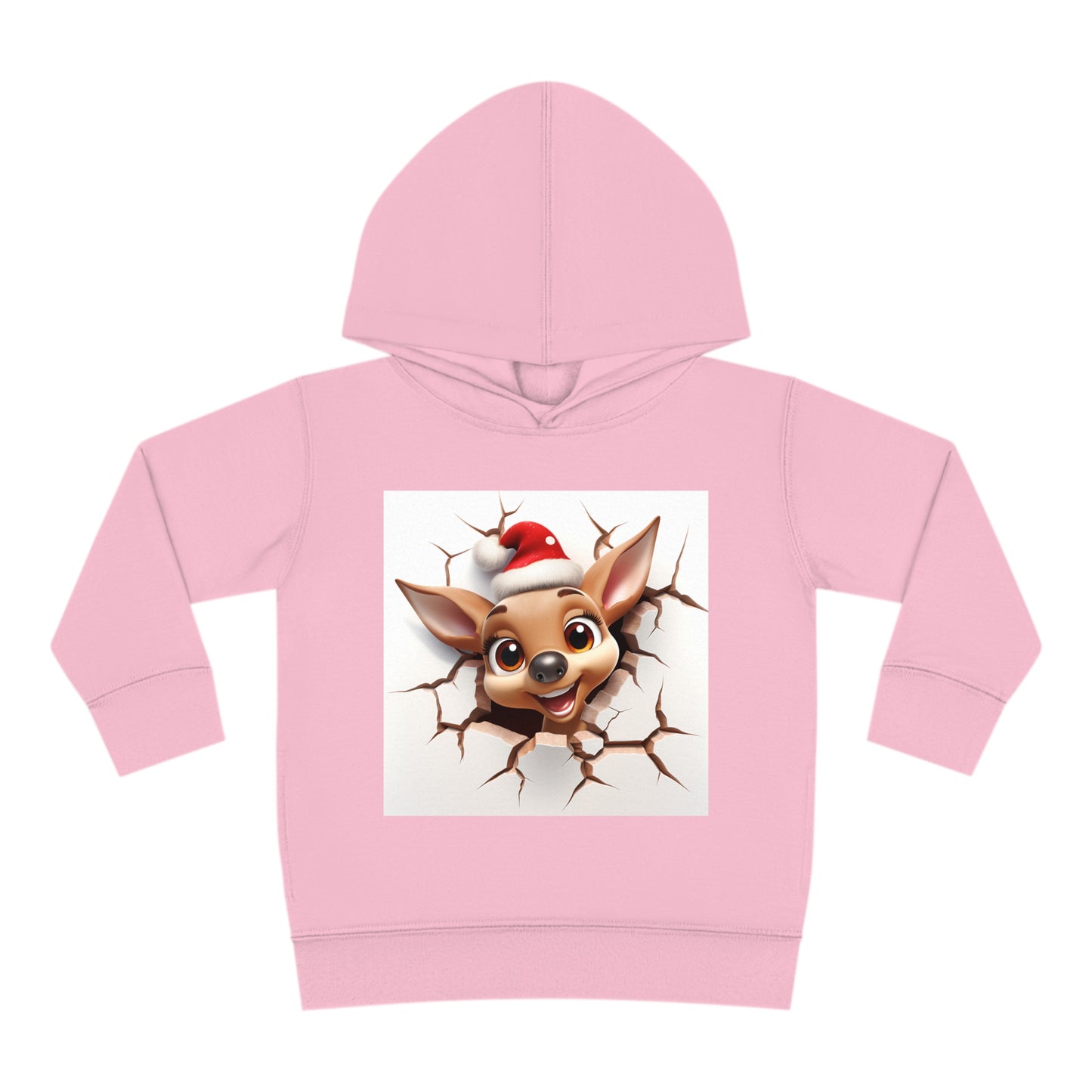 ~Fawn~ 3D Christmas Toddler Pullover Fleece Hoodie by Rabbit Skins