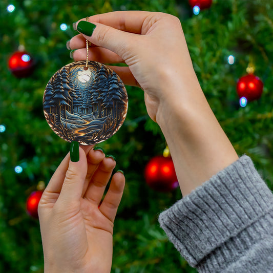 ~Winter Forest~ Ceramic Ornament