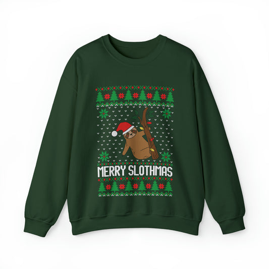 ~Merry Slothmas~ Unisex Heavy Blend™ Crewneck Sweatshirt