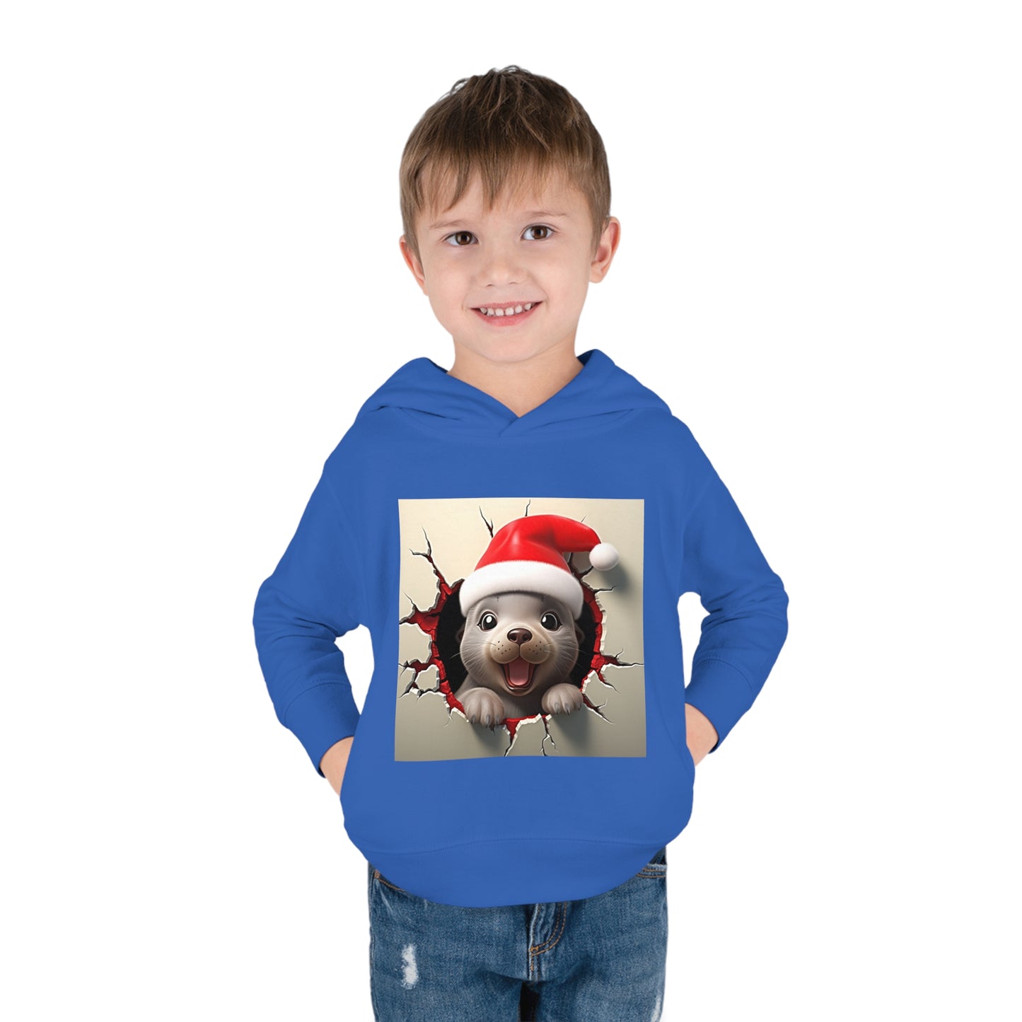 Copy of ~Baby Seal Cub~ 3D Christmas Toddler Pullover Fleece Hoodie by Rabbit Skins