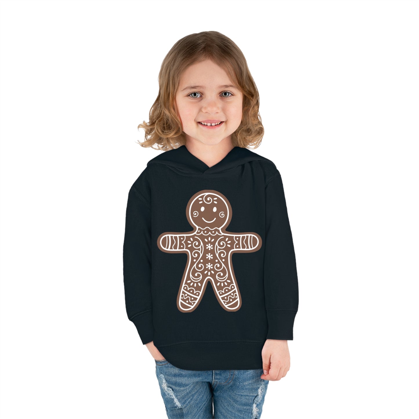 ~Gingerbread Man~ Christmas Toddler Pullover Fleece Hoodie by Rabbit Skins
