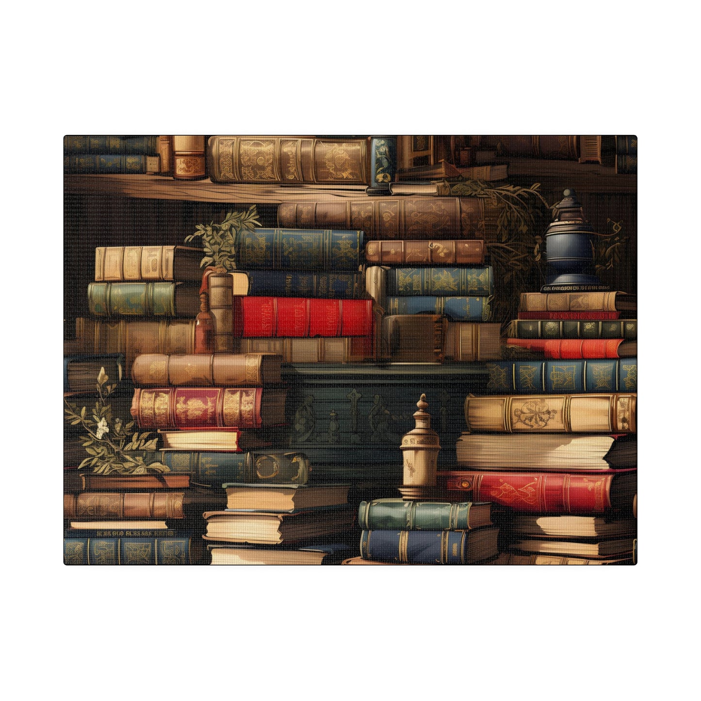 ~Dark Academia Book Collection~ Matte Canvas, Stretched, 0.75"