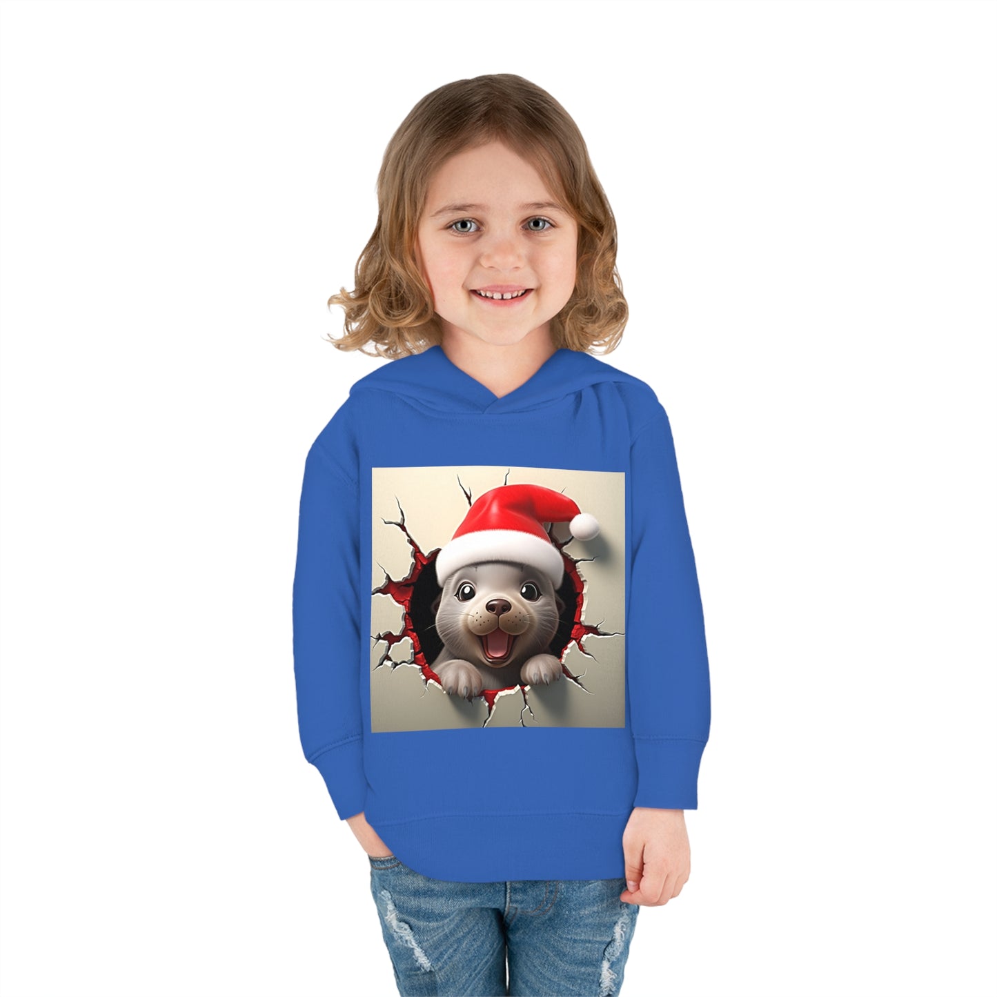 Copy of ~Baby Seal Cub~ 3D Christmas Toddler Pullover Fleece Hoodie by Rabbit Skins