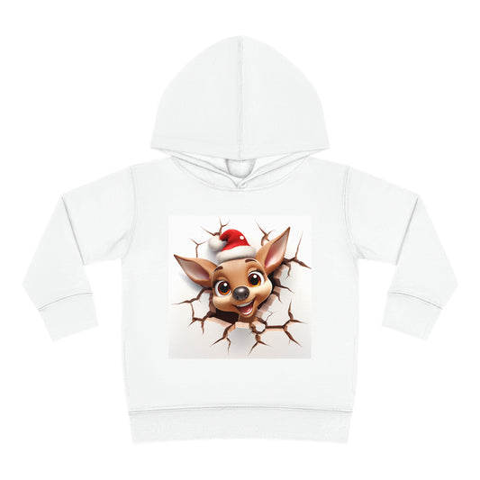 ~Fawn~ 3D Christmas Toddler Pullover Fleece Hoodie by Rabbit Skins