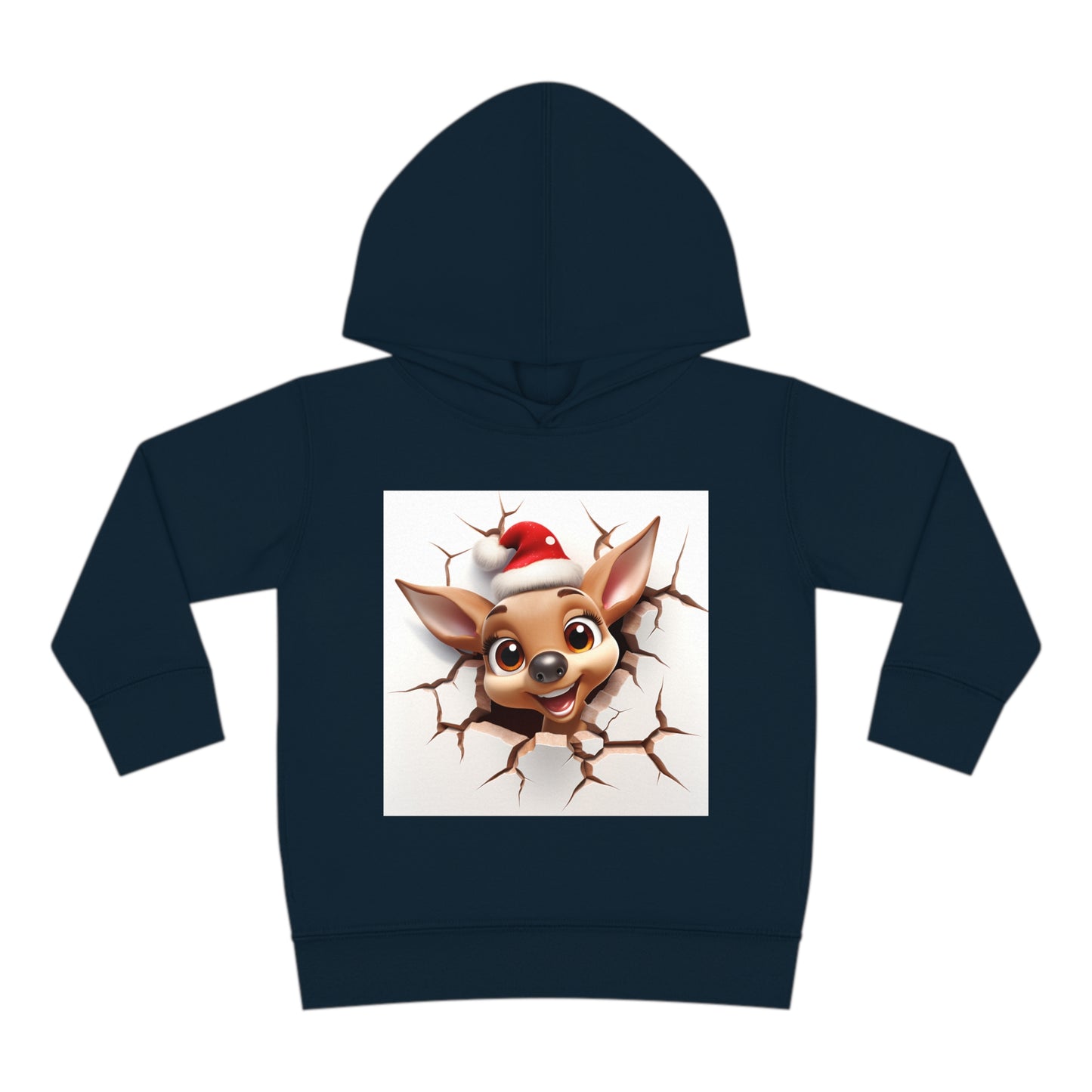 ~Fawn~ 3D Christmas Toddler Pullover Fleece Hoodie by Rabbit Skins