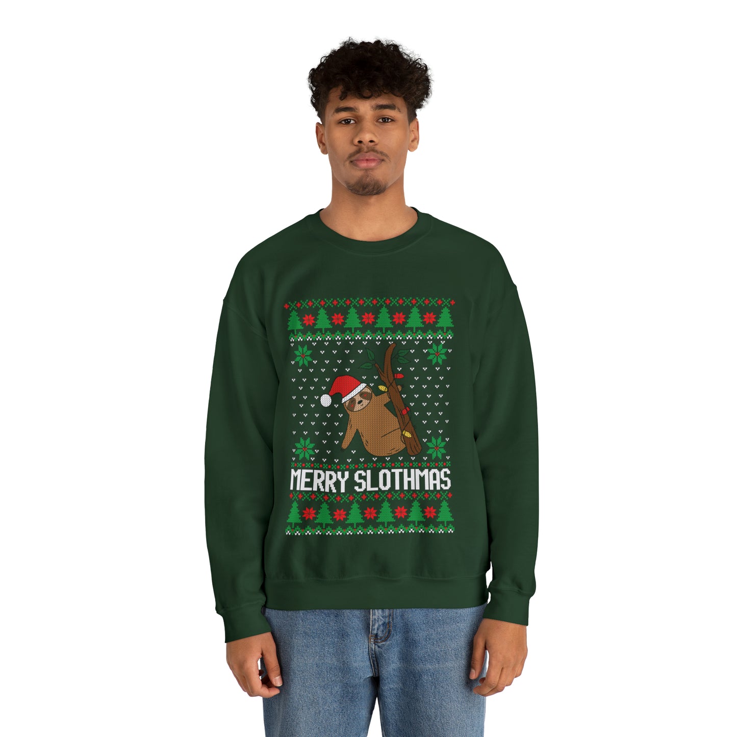 ~Merry Slothmas~ Unisex Heavy Blend™ Crewneck Sweatshirt