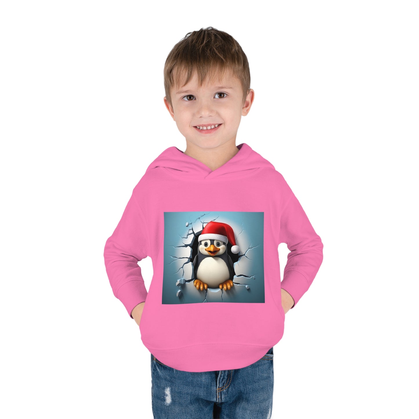 ~Penguin Chick~ 3D Christmas Toddler Pullover Fleece Hoodie by Rabbit Skins