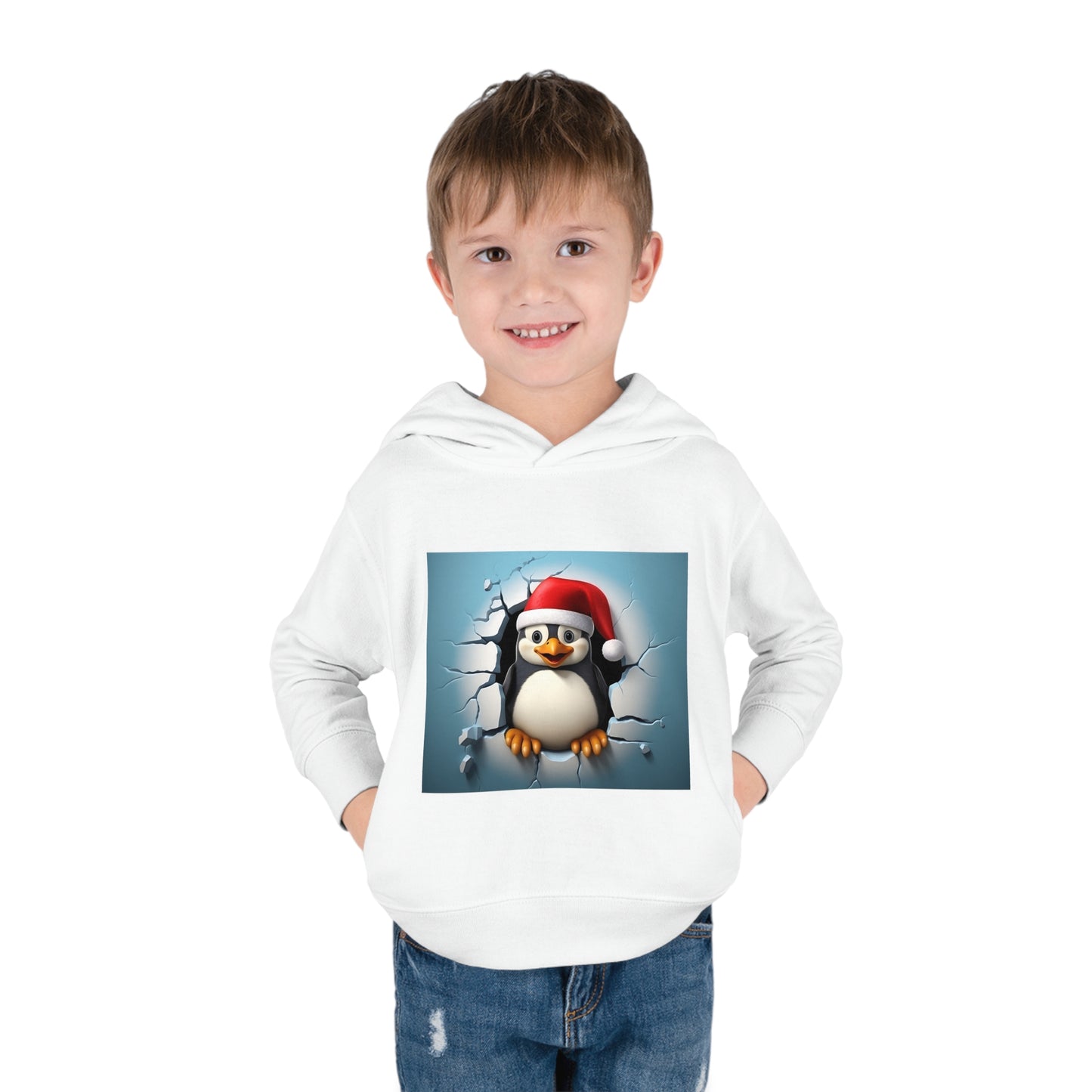 ~Penguin Chick~ 3D Christmas Toddler Pullover Fleece Hoodie by Rabbit Skins